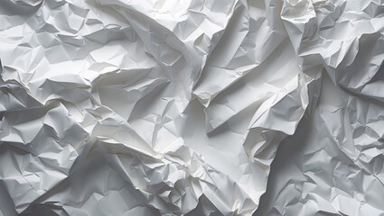 Canvas Print - crumpled white paper texture background for abstract design and creative projects with wrinkles and 