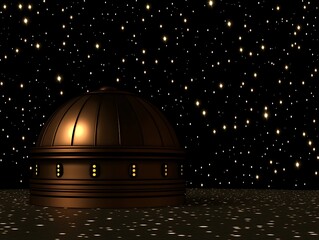 dome, space, night, stars, science fiction