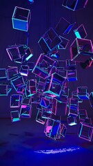 Leinwandbilder - abstract blue background