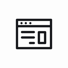 website browser page icon vector sign