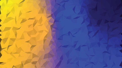 Poster - Abstract blue and yellow background with poly
