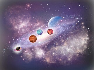 planet and space