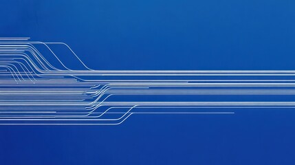 Abstract network lines, digital data flow, blue background, technology concept