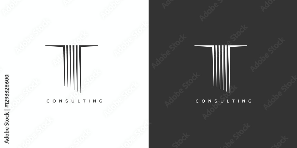 The T consulting logo design is modern and professional Stock Vector ...