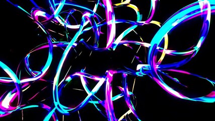 Leinwandbilder - abstract background with glowing lines