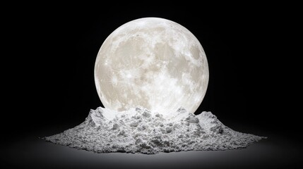 Wall Mural - full moon over powdered substance