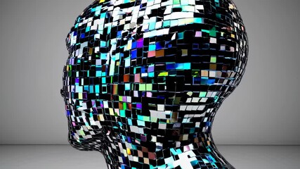 Fototapete - abstract technology background with glowing lines