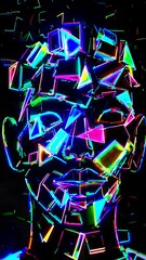 Poster - abstract colorful background with stars