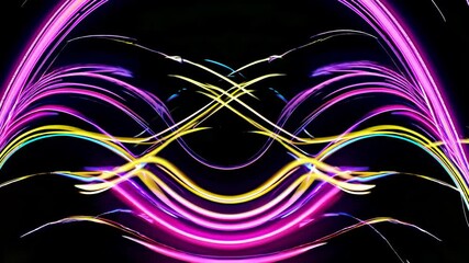 Aufkleber - abstract fractal background with glowing lines