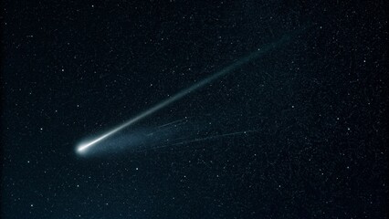 Wall Mural - shooting star going across the star field. astrophotography meteor shower with milky way galaxy and 