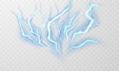 Wall Mural - lightning light effect background realistic flash with lightning electric explosion vector illustrat