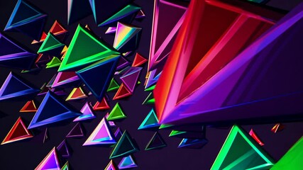 Aufkleber - abstract background with colorful triangles