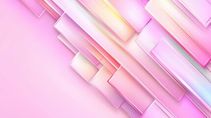 Wall Mural - abstract pastel geometry: a dynamic arrangement of overlapping rectangular forms in a spectrum of so