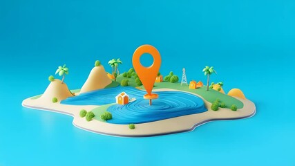 Aufkleber - Pin on the map navigation marker