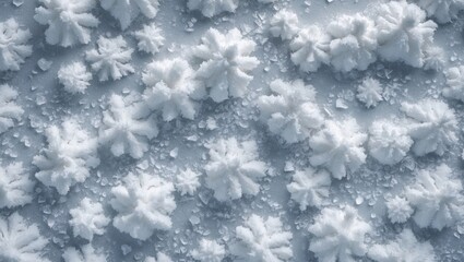Wall Mural - detailed close-up of pure snow texture showcasing intricate snowflakes on a winter background perfec