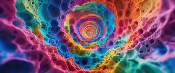 Wall Mural - Vibrant colorful abstract spiral texture design showcasing dynamic hues and intricate patterns for creative projects.