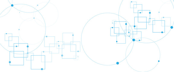 Wall Mural - vector blue and white background, technology background design and communication connection.