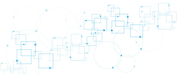 Wall Mural - blue and white background, technology background design and communication connection.