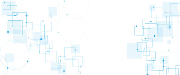 Wall Mural - vector blue and white background, technology background design and communication connection.