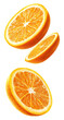 © Pangestu - Falling orange slice isolated on white background