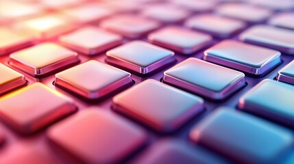 Abstract image of colorful metallic square buttons