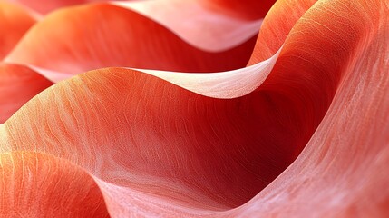Wall Mural - Abstract orange wave pattern, flowing texture, background design, website header