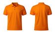 © MONTRI - orange men's polo shirt mockup Isolated on transparent background
