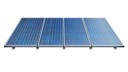 modern solar panels on transparent background