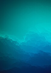 Wall Mural - this abstract background features a blue to green gradient and a flowing light ribbon, offering a ve