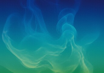 Wall Mural - this abstract image features a smooth gradient transitioning from blue to green with a light, flowin