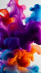 Wall Mural - colorful swirls of ink creating dynamic patterns in water