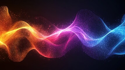 Wall Mural - vibrant energy fields illustrating quantum coherence, flowing like neon waves