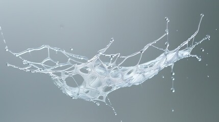Wall Mural - water splash frozen in mid-air, showing intricate details and droplets.