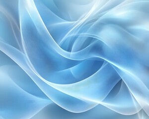 Abstract flowing light blue fabric