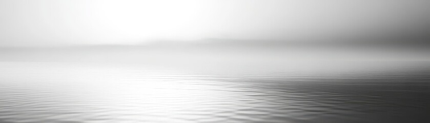 Aufkleber - Serene Seascape: Monochrome Water Horizon