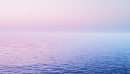 Aufkleber - Serene Waters at Dawn: A Pastel-Colored Seascape