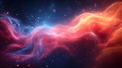 Wall Mural - Nebula Serenity: An artist's depiction of a nebula, with swirling colors and light, offering a glimpse into the vastness of the cosmos.