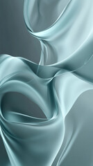 Fototapete - Abstract close-up of flowing translucent fabric, softly swirling in elegant curves, representing fluidity, smoothness, and grace.
