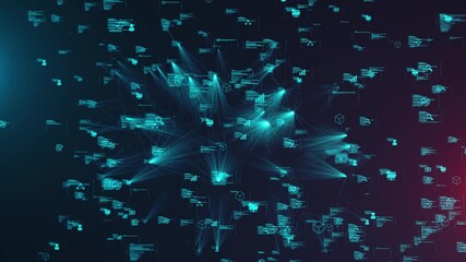 Wall Mural - data networks storage cloud infrastructure analytics security
