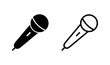 © LUNARA - Microphone icon logo design. karaoke sign and symbol