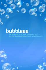 Wall Mural - elegant background with colorful bubbles design
