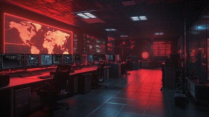 Cybersecurity Command Center: Global Network Monitoring