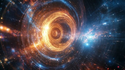 Wall Mural - interstellar transitions in space-time tunnels