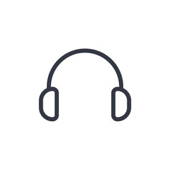 Poster - headphones icon symbol vector sign isolated on white background illustration for graphic and web design
