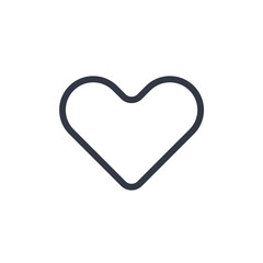 Aufkleber - heart love icon symbol vector sign isolated on white background illustration for graphic and web design