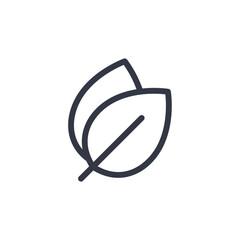 Aufkleber - leaf icon symbol vector sign isolated on white background illustration for graphic and web design