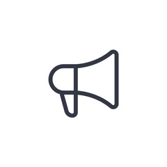 Poster - megaphone icon symbol vector sign isolated on white background illustration for graphic and web design