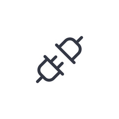 Aufkleber - plugs connected icon symbol vector sign isolated on white background illustration for graphic and web design