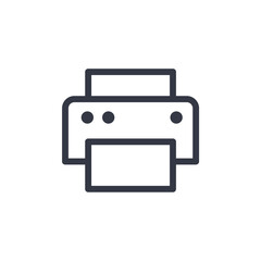 Aufkleber - printer icon symbol vector sign isolated on white background illustration for graphic and web design