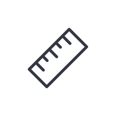 Aufkleber - ruler icon symbol vector sign isolated on white background illustration for graphic and web design